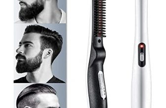 Beard Straightener Comb-Bazku Quick Hair Styler For Men Electric Beard Straightener Massage Hair Comb Beard Comb Multifunctional Curly Hair Straightening Comb Curler, Beard Straightener(Pack Of 1)(Beard Straightner Comb)