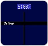 Dr. Trust (Usa) Executive Rechargeable Digital Weighing Scale With Temperature Display Weighing Scale(Blue)