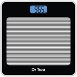 Dr Trust Usa Paris Personal Digital Electronic Body Weight Machine For Human Body 180Kg Capacity Weighing Scale-520 (Black)