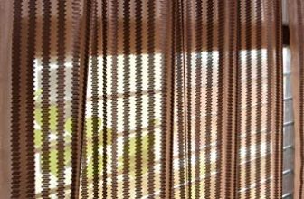 Homefab India Sheer Polyester Door Curtain – 7Ft, Brown