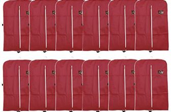 Kuber Industries 12 Piece Non Woven Coat/Blazer Cover, Maroon