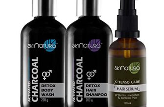 Skinatura Bathing Edition, Activated Charcoal Body Wash, Shampoo & X-Tenso Hair Serum, 450G