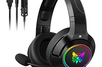 Gaming Headset Pc Gaming Headphone With Microphone Noise Canceling Rgb Led For Pc Ps4, Ps5,