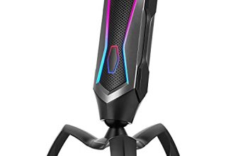 Cosmic Byte Odyssey Usb Gaming Cardioid Condensor Microphone With Rgb Effects And Touch Button (Black/Silver)