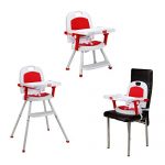 Luvlap Cosmos 3 In 1 Convertible High Chair Cum Booster Seat (Red)