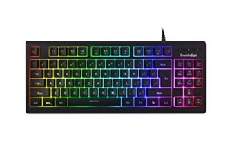 Cosmic Byte Cb-Gk-22 Veritas Tkl Membrane Keyboard With Rgb Led, Double Shot Keycaps And Sonic Spectrum (Black)