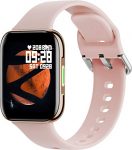 Zebronics Zeb-Fit1220Ch Smart Fitness Band, 2.5D Curved Glass Full Touch Display, Spo2, Bp & Heart Rate Monitor, Ip67 Water Resistant, 7 Sports Mode (Gold Rim + Rose Gold Strap)