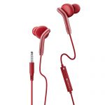 Zebronics Zeb-Bro In Ear Wired Earphones With Mic, 3.5Mm Audio Jack, 10Mm Drivers, Phone/Tablet Compatible.(Red)