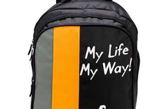 Chris & Kate 42Ltr Black-Yellow Comfortable Casual Backpack