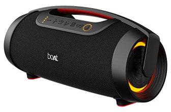 Boat Stone 1450 Portable Wireless Speaker With 40W Rms Boat Signature Sound, Rgb Leds, Tws Feature, Multi-Compatibility Modes, Ipx5 Water Resistance, Eq Modes(Black Storm)