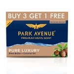 Park Avenue Premium Men’S Soap, Shea Butter+ Coconut Oil, 125G (Buy 3 Get 1)