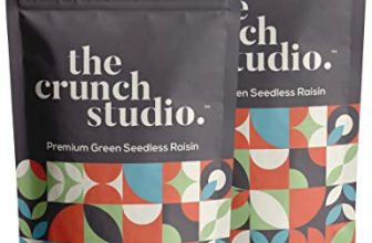 The Crunch Studio – Premium Green Seedless Raisins 500Gm -Pack Of 2 | Premium Seedless Green Kishmish Dry Grapes Healthy And Delicious Snacks