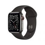 New Apple Watch Series 6 (Gps + Cellular, 40Mm) – Graphite Stainless Steel Case With Black Sport Band