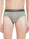 Jockey Men’S Super Combed Cotton Briefs With Ultrasoft And Durable Waistband (Pack Of 2) 8037_Grey Melange_M