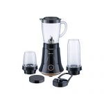 Bajaj Nx-01, Powerful 300W Mixer Grinder, Blender, Juicer And Smoothie Maker With Sipper And Store Lids, 3 Jars, Black, Regular