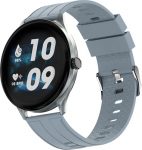 Zebronics Zeb-Fit2220Ch Smart Fitness Band, 2.5D Curved Glass Full Touch Display, Spo2, Bp & Heart Rate Monitor, Ip68 Water Resistant, 8 Sports Mode (Silver Rim + Cadet Gray Strap)