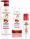 L’Oréal Paris Total Repair5 Combo With Keratin, Shampoo 704Ml+ Conditioner 192.5Ml+ Serum 40Ml(3 Items In The Set)