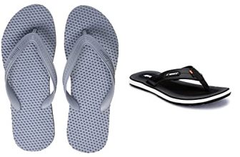 Relaxo Men’S Gybk House Slippers – 6 Uk/India & Sparx Men’S Black Flip-Flops-6 Uk