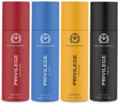 The Man Company Privilege Deodorants Combo Pack | Premium Long Lasting Fragrance Deodorant Spray  –  For Men & Women(40 Ml, Pack Of 4)