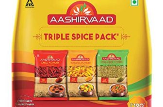 Aashirvaad Spices Combo Pack (Chilli 200G Turmeric 200G Coriander 200G)