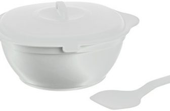 Signoraware Plastic Cook N Serve Big Bowl Set, 1.8 Litres, White – 2-Pieces