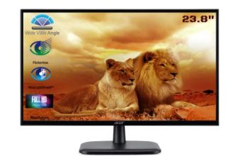 Acer Ek240Yc 23.8 Inch Full Hd (1920 X 1080) Va Panel Backlit Led Monitor I 250 Nits I Hdmi & Vga Ports With Hdmi Cable I Eye Care Features Like Bluelight Shield, Flickerless & Comfyview (Black)