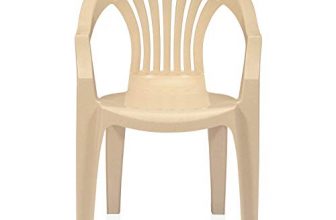 Nilkamal Set Of 2 Chr2101 Plastic Chair, Marble Beige