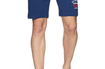 U.S. Polo Assn. Men’S Comfort Fit Solid Cotton Poly Shorts Pack Of 1 (I670-008-Pl_Mid Blue_L)