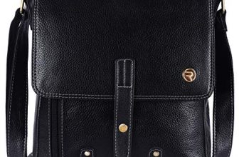 Redhornz Genuine Leather Unisex Professionals Floater Sling/Messenger Office Bag (Bombay Black)