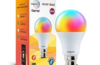 Wipro Ns9400 9-Watt B22 Wifi Smart Led Bulb With Music Sync Compatible With Amazon Alexa And Google Assistant ( Warm White/Neutral White/White, Standard )