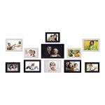 Amazon Brand – Solimo Collage Photo Frames, Set Of 11,Wall Hanging (6 Pcs – 4X6 Inch, 5 Pcs – 5X7 Inch, 1 Pc – 8X10 Inch), Black & Cream