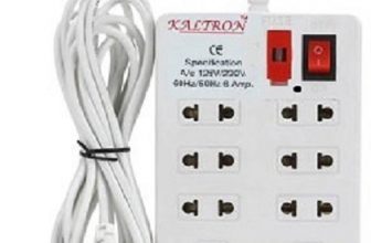 Kaltron Kal8Socket 8  Socket Extension Boards(White, 2.5 M)