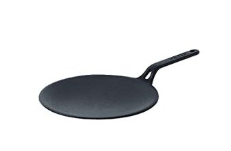 Meyer Induction Base Cast Iron Tawa, 26 Cm, Black, 1 Piece