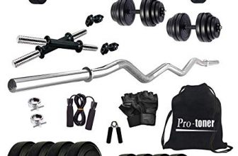 Protoner 20 Kg With 3 Rods Pvc Weight Lifting Package