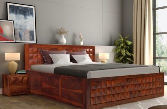 Wake Up Pluto Sheesham Bed With Storage Rosewood Bedroom Double Cot (Size-78X72 Inches)- Solid Wood King Box Bed(Finish Color – Dark Brown, Delivery Condition – Diy(Do-It-Yourself))