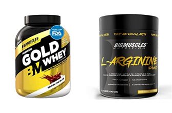 Bigmuscles Nutrition Premium Gold Whey 2Kg Whey Protein Isolate Blend|25G Protein Per Serving [Belgian Chocolate] & L-Arginine Pmp Powder [30 Serving, Mango Madness]