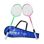 Starx Multi-Shaft Steel Badminton Racquet Set, Adult G4 – 3 3/4-Inch (Multicolor)