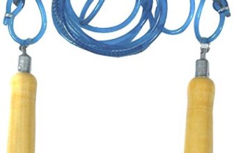 Starx Wooden Handle Skipping Rope, Adult (Blue/Yellow)