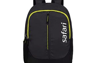 Safari Sheild 26 Ltrs Water Resistant Casual Backpack – Black, L (Sheild19Cbblk)