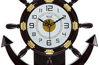 Altra Plastic Abstract Pendulum Wall Clock (45 X 30 X 5 Cm, Brown)
