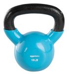 Amazonbasics Vinyl Kettlebell – 18 Pounds, Light Blue