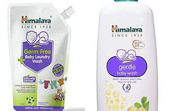 Himalaya Germ Free Baby Laundry Wash 1 L Pouch, White, (7004801) & Gentle Baby Wash (400Ml)