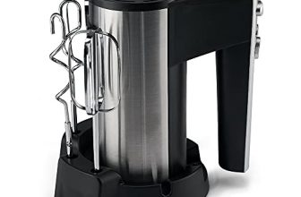 Lifelong Llhm03 Infinia 350-Watt Hand Mixer/Beater|Beat Cream For Cakes| 5 Speed Control And 2 Stainless Steel Beaters, 2 Dough Hooks With Accessory Stand (1 Year Warranty, Black/Silver)