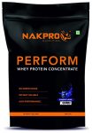Nakpro Perform Whey Protein Concentrate | 23.1G Protein, 5.05G Bcaa | Added Digestive Enzymes | Easy Mixing, Easy Digesting, Fast Absorbing Whey Protein Powder For Men & Women (Blueberry, 1 Kg)