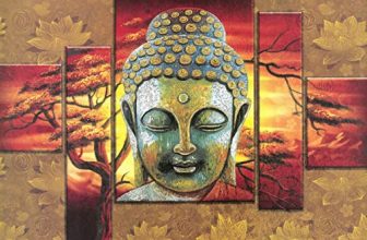 Saf ‘Buddha’ Uv Textured Religious Home Decorative Item Poster (Paper, 12 X 18 Inch, Multicolour) Posterm107