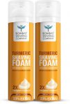 Bombay Shaving Company Turmeric Shaving Foam With Turmeric, Sandalwood, Kesar And 2X Creamier Formulae For Superior Glide And Protection 266 Ml (33% Extra) Pack Of 2(532 Ml)