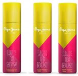 Pepe Jeans London Life Is Now (Yellow) For Her-Pack Of 3 Deodorant Spray  –  For Women(450 Ml, Pack Of 3)