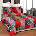 Bapoli Fab 144 Tc Microfiber Double Floral Flat Bedsheet(Pack Of 1, Multi1)