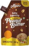 Alpino Easy Squeezy Classic Peanut Butter Smooth | 24 G Protein | Gluten-Free | Vegan | 200 G