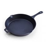 Wonderchef Forza Pre Seasoned Cast Iron Fry Pan | 29 Cm | Cast Iron Skillet |Loha/Iron Pan | Induction Frying Pan | Iron Fry Pan | Omlette Pan | Cast Iron Utensils For Cooking | Iron Cookware For Kitchen | Cast Iron Frying Pan | With Lifetime Exchange Warranty | Black